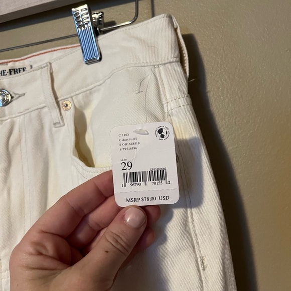 Free People The Pacifica Slim Straight High Waist Jeans NWT - Picture 7 of 9